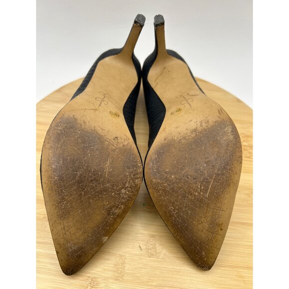 Pointed Toe Pumps Black Snake Print Stiletto Heels Classic Shoes size 8M - Picture 11 of 14